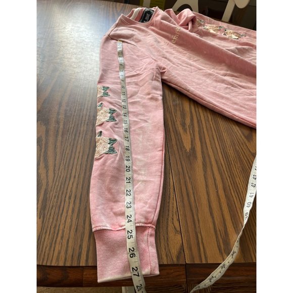 Blind Rooster pink with embroidered sleeves sweatshirt size Large - Picture 10 of 10